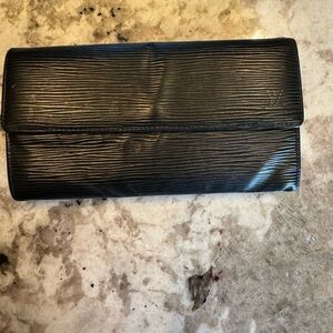 Louis Vuitton Black Epi Leather Long Wallet- Excellent Condition